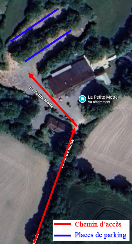 Chemin d'accès vers le Parking